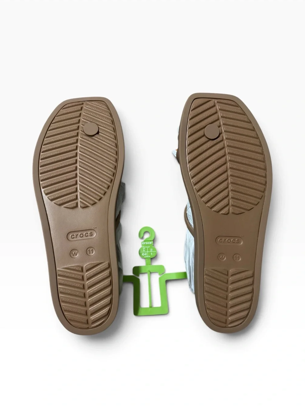 CROCS Women's Strappy Toe-Ring Sandals in Brown